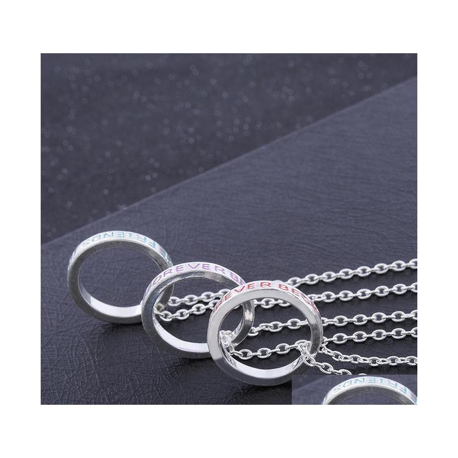

Pendant Necklaces Pendants Women Girls Friends Letter Print Ring Necklace Vipjewel Drop Delivery Jewelry Dhg4C