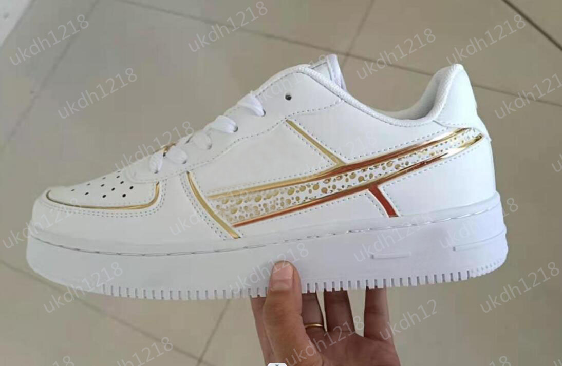 

skateboard shoes men women platform forces CR7 By You White/Gold Pale Ivory Spruce Canvas shoes sport sneakers, Customize