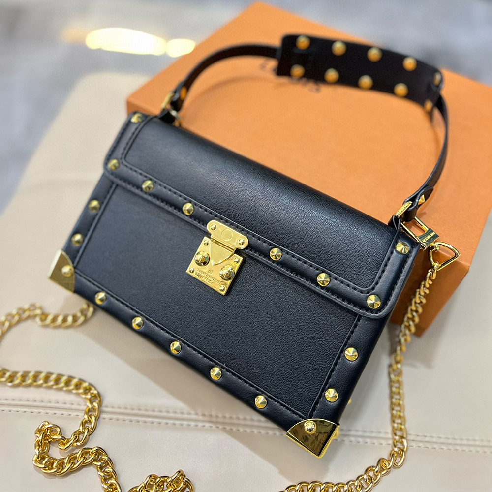 

Designer Bags Handbags Crossbody Shoulder Bag For Women lvs Genuine Leather Chain Rivet Flap Luxury Fashion Tote Ladies Wallet Purses White Black