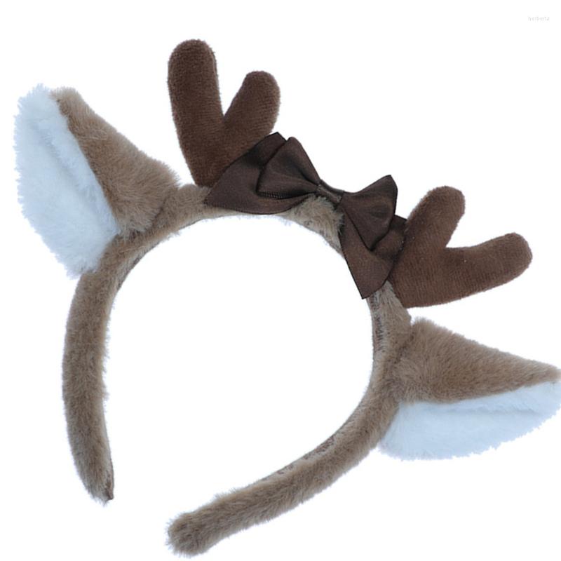 

Bandanas Headband Hair Christmas Band Deer Antler Head Antlers Hairband Party Costume Dress Reindeer Accessories Headdress Fawn Face