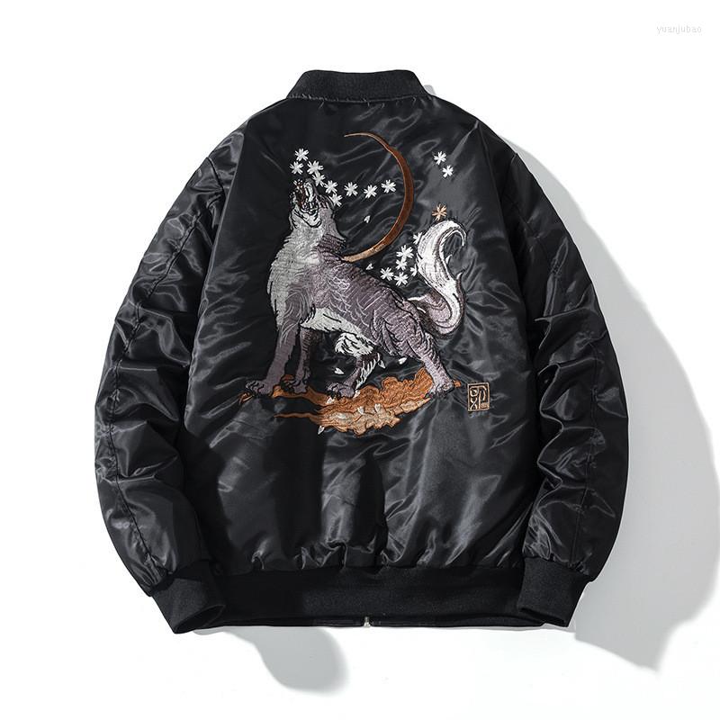 

Men's Jackets Embroidery Mens Warwolf Retro Bomber Jacket Spring Autumn 2023 Trend Long Sleeve Brand Streetwear Male Losse Outerwear Jacke, Spring thin