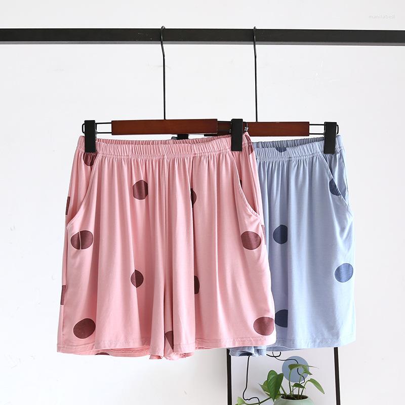 

Women's Sleepwear Japanese Summer Women's Shorts Thin Cute Dots Cotton Casual Pajamas Knitted Plus Size Home Pants Bottoms Sleep, Pink