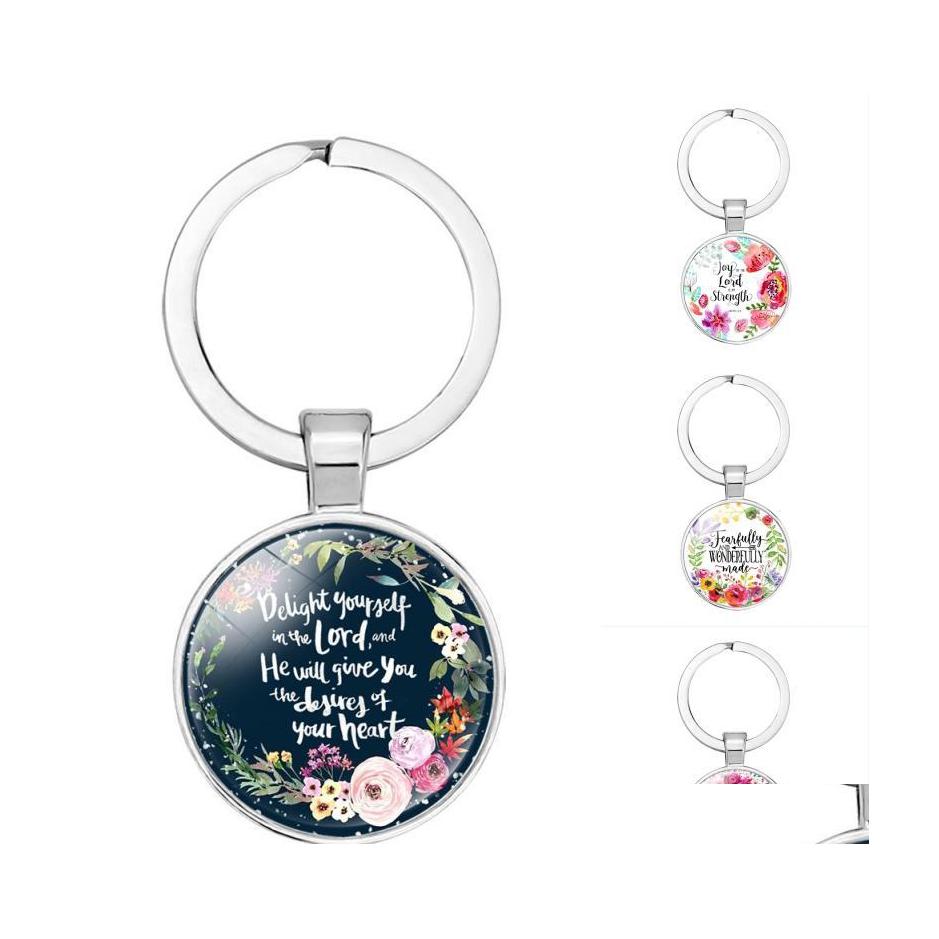 

Keychains Lanyards 17 Style Scripture Quote Keyring I Am With You Always Bible Verse Inspirational Faith Gift For Christian Women Dhflp