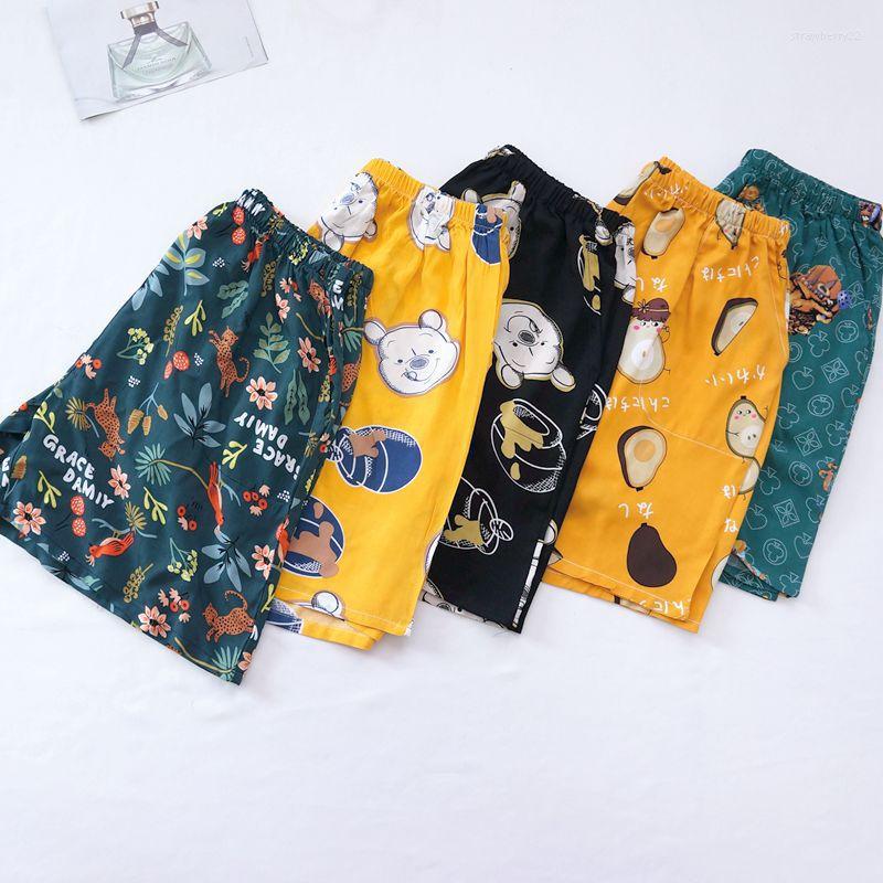 

Women's Sleepwear Sleeping Shorts For Women Short Pants Drawstring Pocket Summer Home Cartoon Animal Elastic Waist Loose Casual Beach