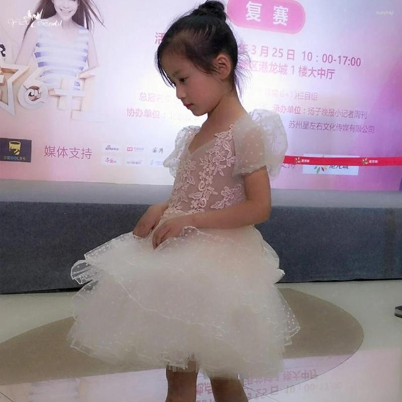 

Girl Dresses Illusion Beading Lace Ball Gowns Flower Vestido De Daminha 12 Orders, Black