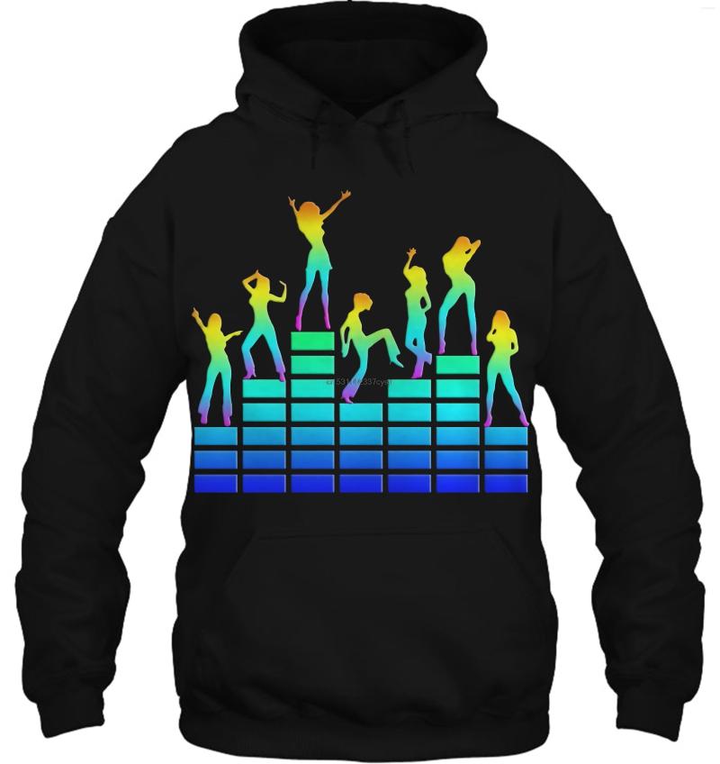 

Men's Hoodies Men Hoodie Funny Novelty Music Sound Equalizer Dancing Girls Women Streetwear, Re