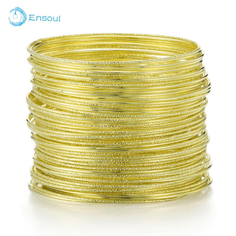 

Bangle Ensoul 2023 Fashion Top Style 70Pcs/Lot Charm Gold Flower Mixed Bracelets & Bangles For Women Jewelry Friendship Gift
