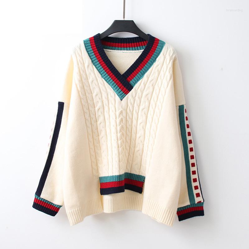 

Women's Sweaters Korean Style Women Winter Fashion Pullover And V Neck Twisted Irregular Pull Femme Sueter Mujer Invierno 2023, White
