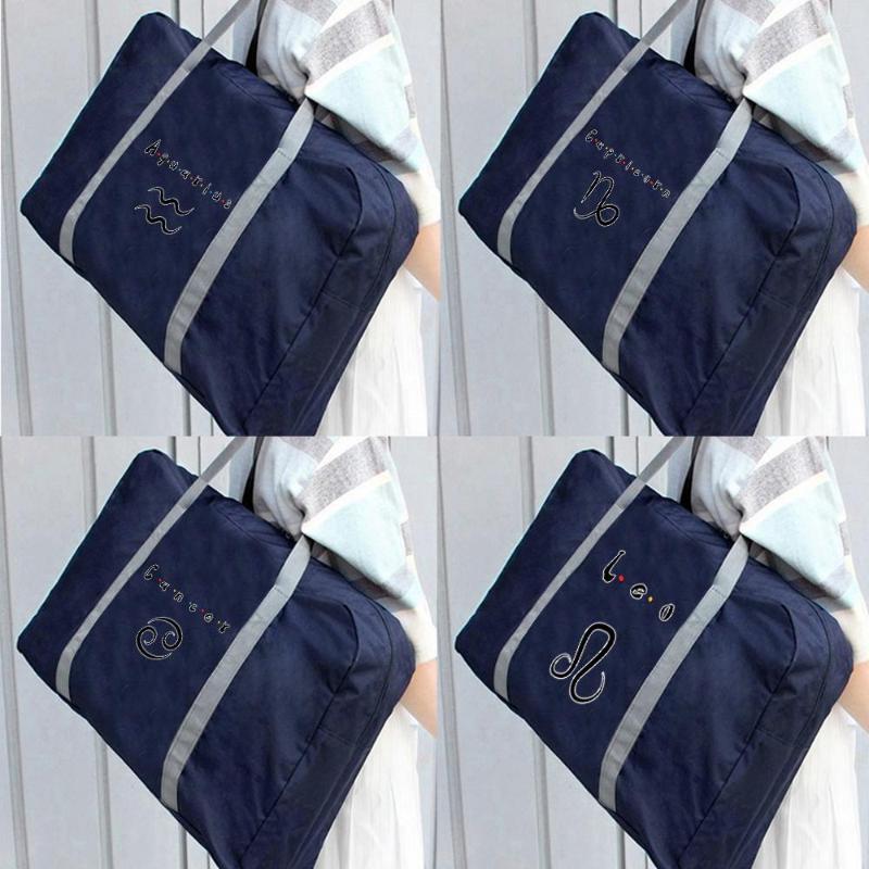

Duffel Bags 2023 Tote Travel Women Clothes Organizers Foldable Large Duffle Bag Constellation Men Handbag Holiday Accessories Traveling, Dark blue