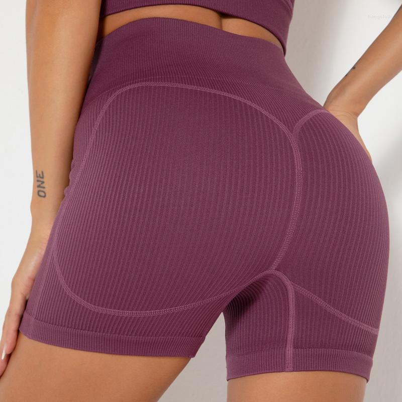 

Women' Shorts Yoga Breathable Quick Dry Hips Push Up Short Leggings Seamless Fitness Women High Waist Elastic Gym, Purple red shorts