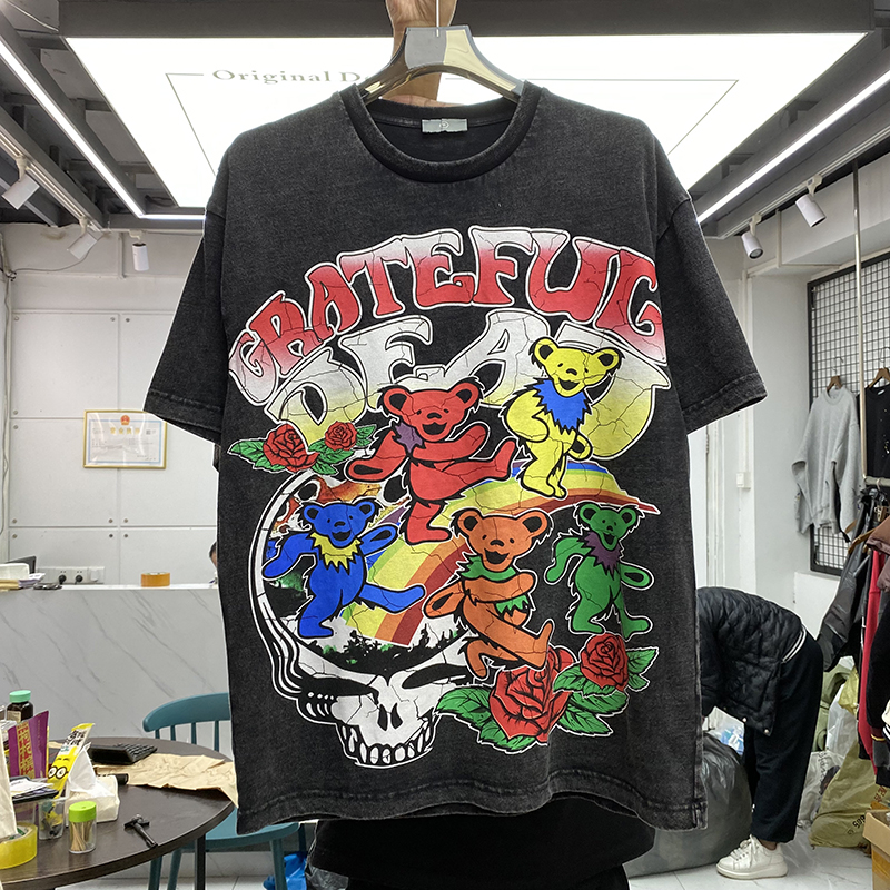 

T Shirt Men's Plus Tees Women Vintage Quality Washed T-shirt Top Tee