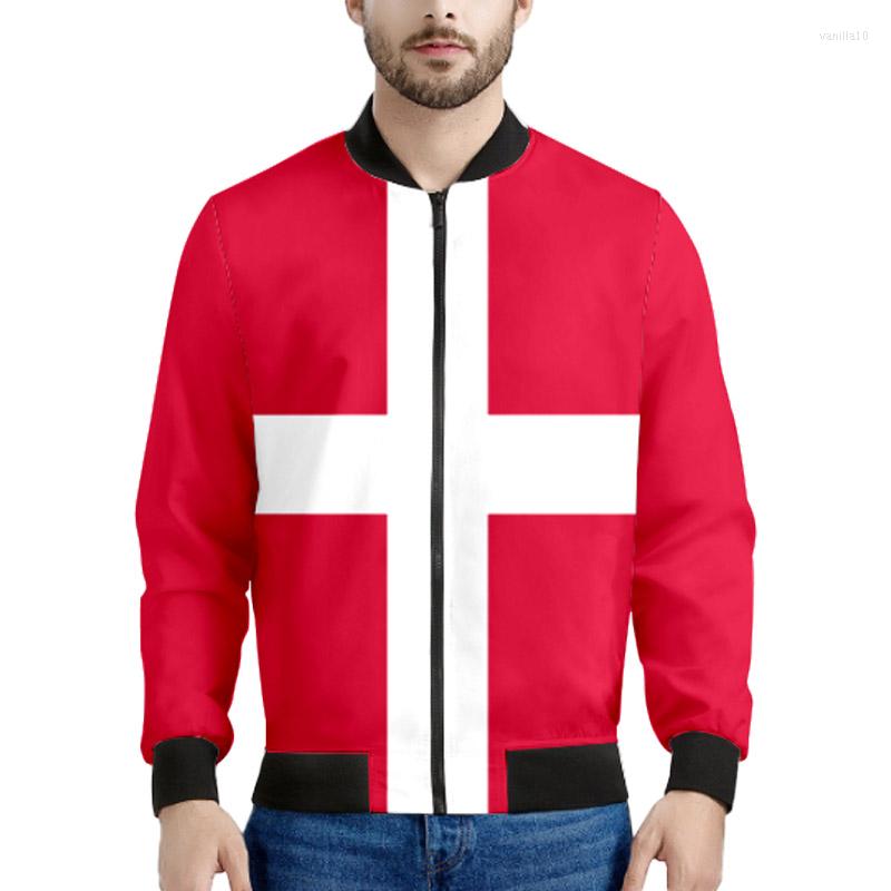 

Men' Jackets Denmark Youth Zipper Jacket Custom Made Name Print Po Dnk Coats Nation Flag Danish Kingdom Country Danmark Dk Casual Clothes, 1001