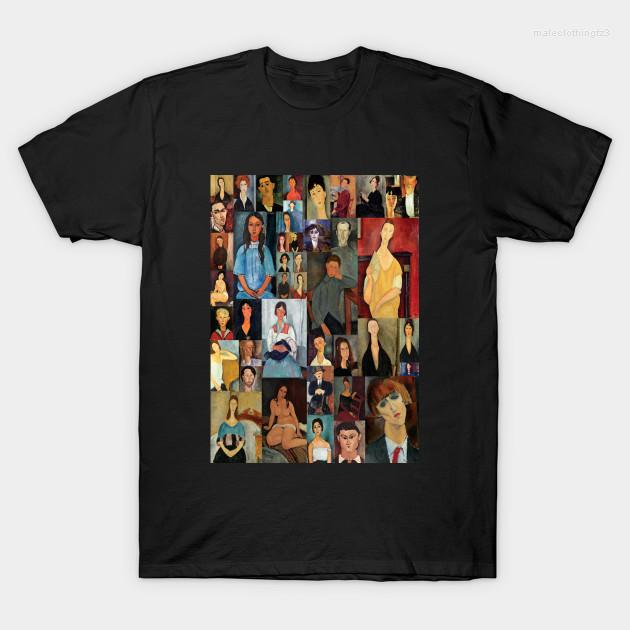 

Men' T Shirts Men T-shirt Modigliani Collage Tshirt Women Shirt, Men-darkpurple