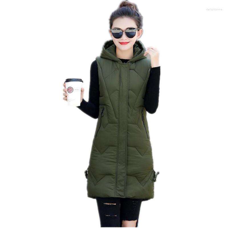 

Women's Vests Solid Autumn Winter Women Vest Plus Size 3XL 2023 Hooded Down Cotton Female Waistcoat Slim Outerwear Warm Top Q560, Black