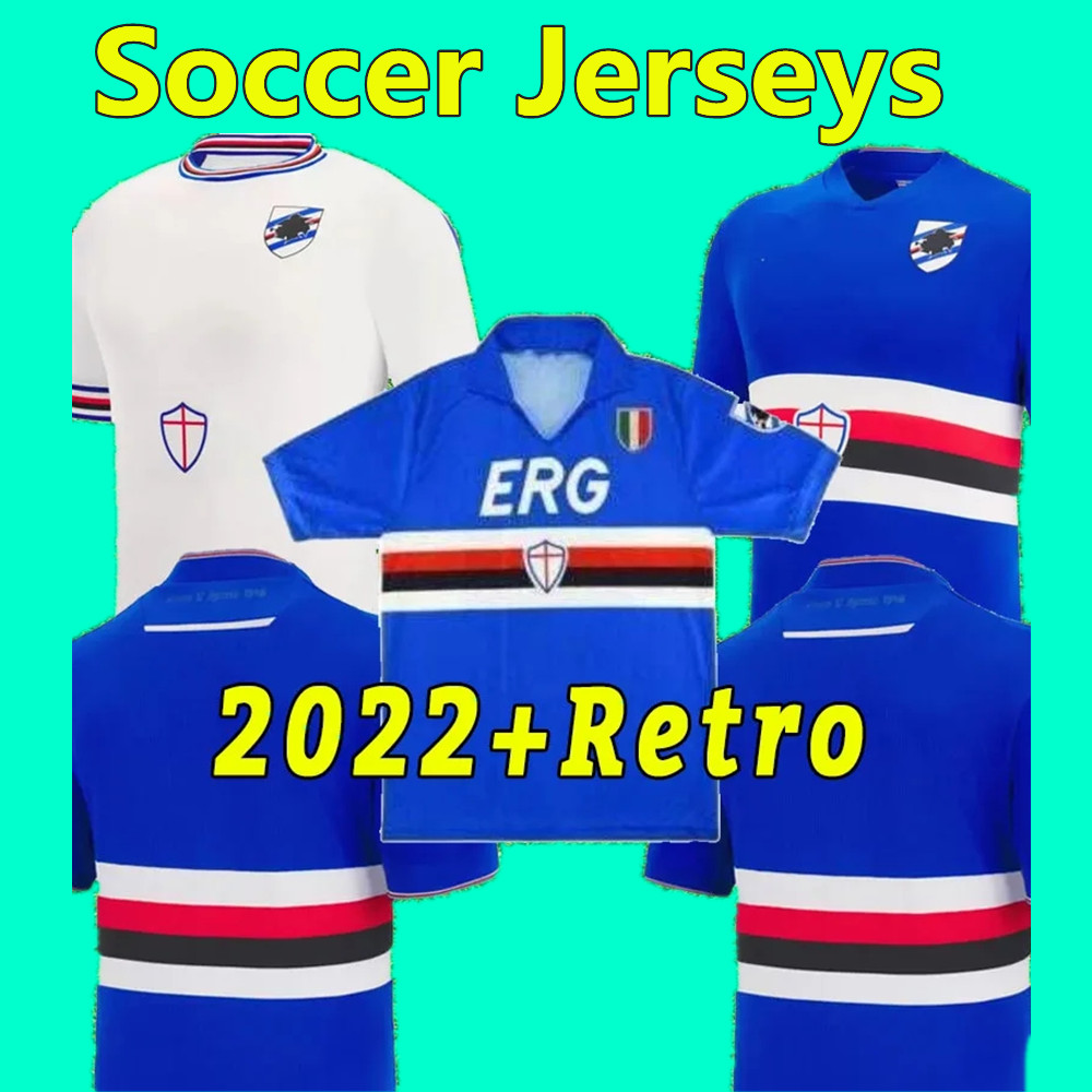 

22 23 UC Sampdoria soccer jerseys SESY 2022 2023 2024 Murillo Linetty Jankto Yoshida Maroni Gabbiadini QUAGLIARELLA BERESZYNSKI CAPUTO retor 90 91 92 Football Shirt