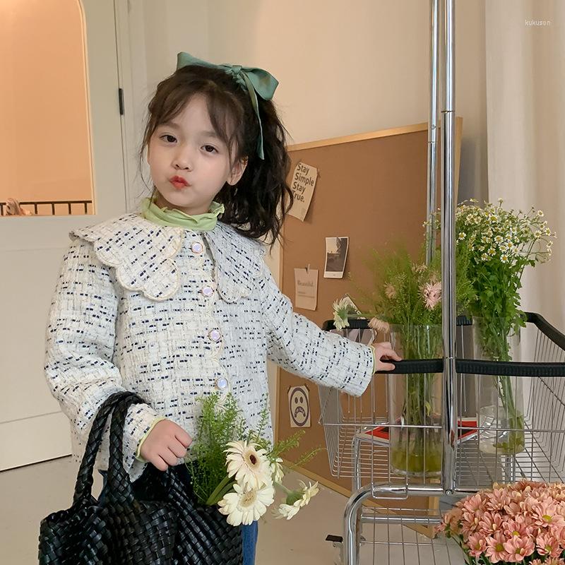 

Jackets Children Coat 2023 Autumn Girl Korean Girls Casual Sweet Spring Single Breasted, Apricot