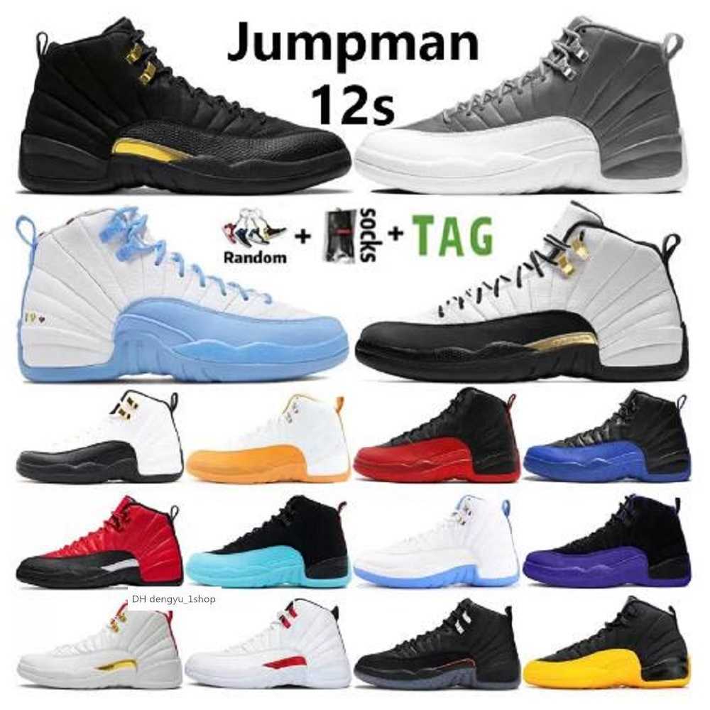 

Jumpman 12 12s Mens Basketball Shoes Reverse Flu Game Dark Concord University Gold OVO White Black Indigo Wool Fiba Trainers air shoe jorda n, Color 39