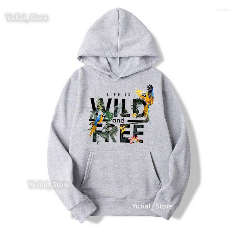

Women' Hoodies Life Is Wild And Free Cockatiels Parrots Printed Sweatshirt Women Bird Lover Cap Hoodie Femme Harajuku Kawaii Clothes Coa, Y6000
