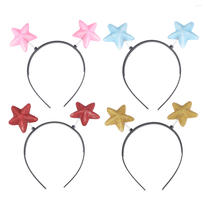 

Bandanas Star Headband Kids Boppers Head Party Hair Headwear Glitter Bopper Headpiece Hoop Cosplay Costume Hoops Headdress Antenna Cute