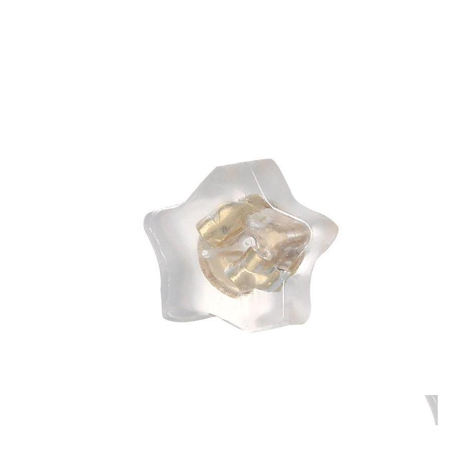 

Earring Back Personality Pentagram Soft Sile Rubber Stoppers For Stud Earrings Diy Jewelry Findings Accessories Flower Ear Drop Deli Otwce