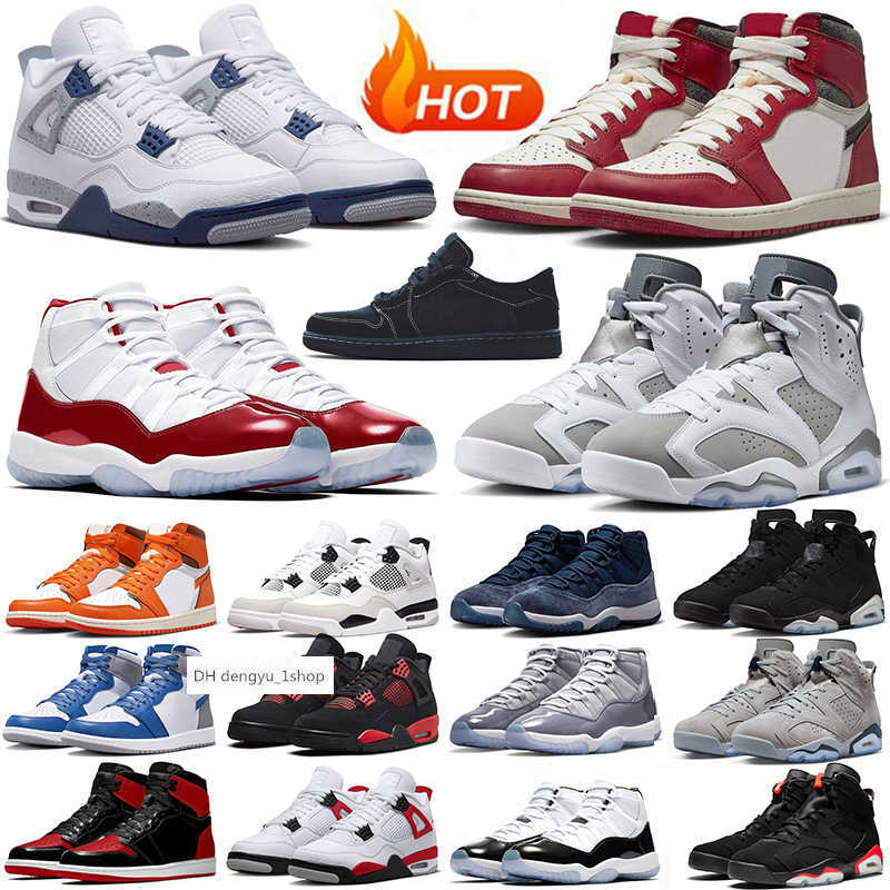 

Jumpman 1 4 6 11 Basketball Shoes 1s Black Phantom Lost and Found True Blue 4s UNC 6s Cool Grey Cherry 11s Men W air shoe jorda n, 1s ts