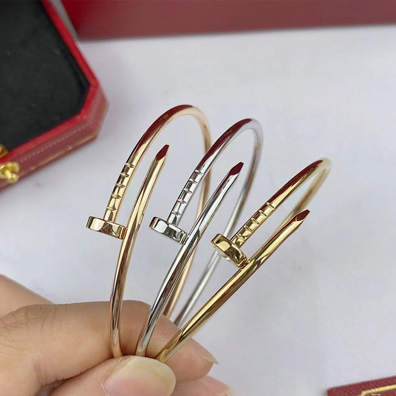 

Titanium series Bracelet steel gold charm screw Nail man Bracelet Designer Bracelets Luxury bangle for mens and women party couples lovers gift jewelry braceletes