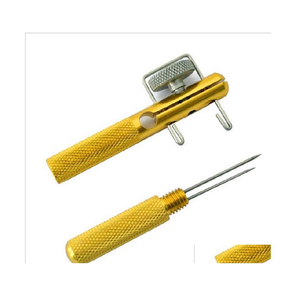 

Fishing Accessories Aluminum Alloy Hook Tier Doubleheaded Needle Knot Tie Line Knotter Fishhook Device Tied Drop Delivery Sports Outd Dhxjh