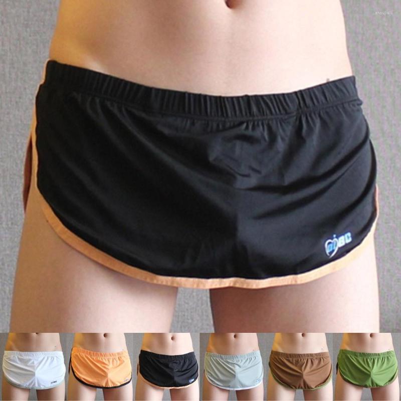 

Underpants Men's Sexy Underwear Breathbale Shorts Convex Pouch Briefs Boxer Gay Seamless Thong Sissy Lingerie MaleLow Waist Brief, Black