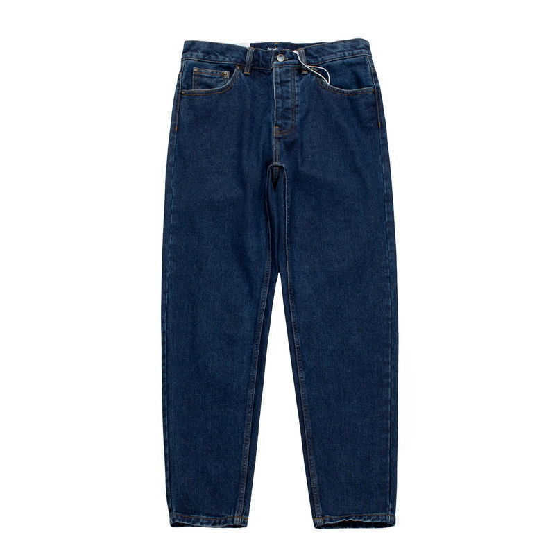 

designer jean pants autumn men women straight denim trousers fashion zipper access control jeans outdoor slacks, Black