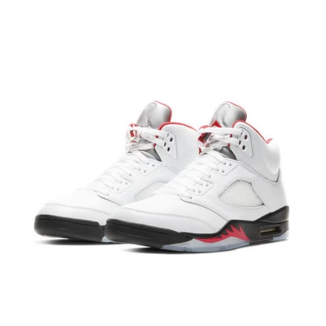 

Original Quality Jumpman 5 Fire Red Basketball Shoes V 5S White Designer Sports Sneakers With Shoebox Size US5.5-13