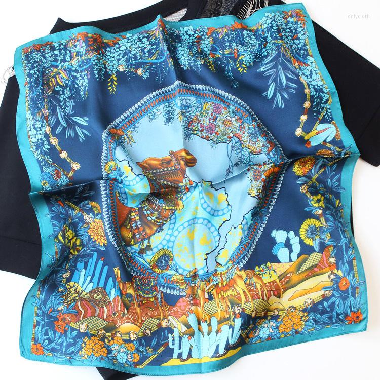 

Scarves Fashion Neckerchief Real Mulberry Silk Scarf For Women Bandana Head Scarfs 53CM Square Headband Cute Bag Ladies