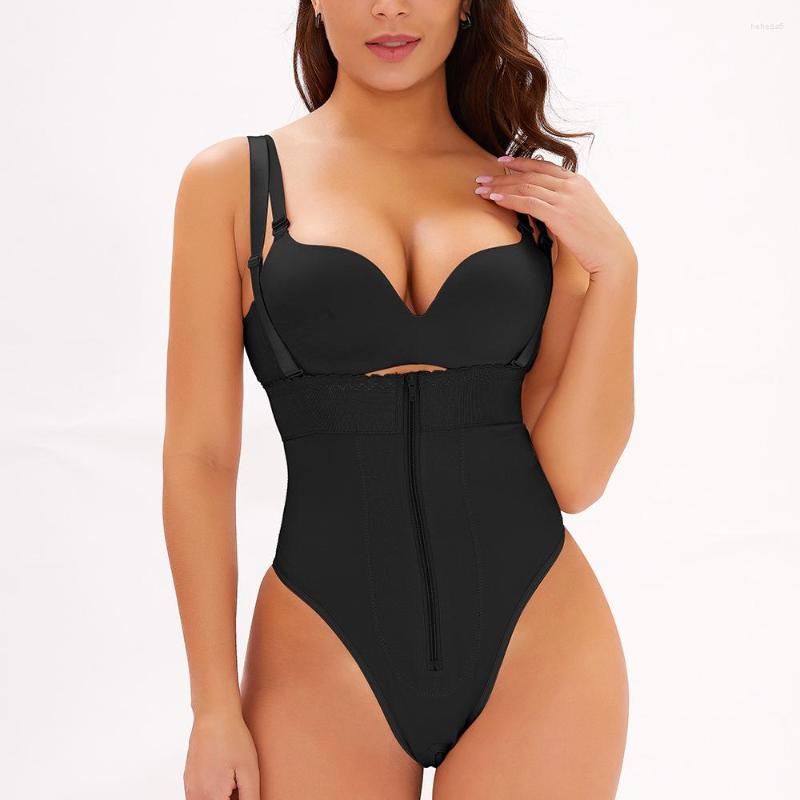 

Women' Shapers Women Thong Shaper Corset Underbust Bustier Slimming Waist Trainer Wrap Belt Bodysuits Belly Tummy, Black