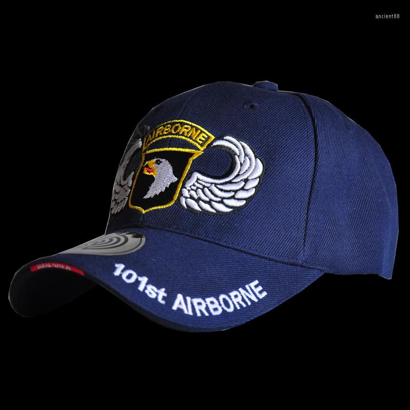 

Ball Caps 101 Airborne Baseball Cap Men Embroidery Army Tactical Snapback Gorras Adjustable Unisex Casual Trucker Hat Hiking Hunting, Black