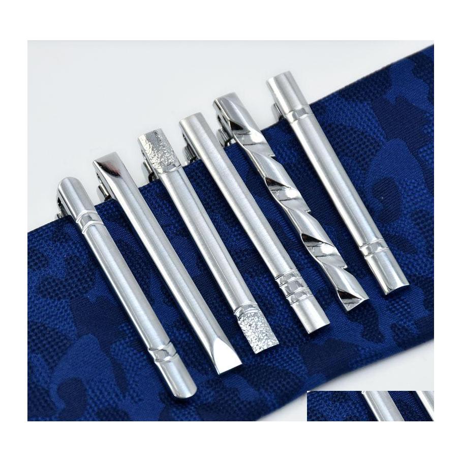 

Tie Clips Simple Copper Short Shirts Business Suits Necktie Clasps Bars For Men Fashion Jewelry Gift Drop Delivery Cufflinks Otf3A
