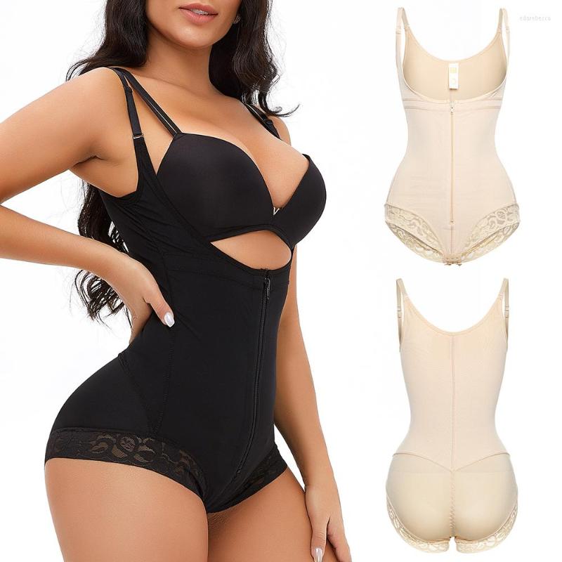 

Women' Shapers Bodysuit Shapewear For Women Tummy Control Fajas Colombianas Body Shaper Zipper Waist Trainer Underbust Size Lingere, Beige