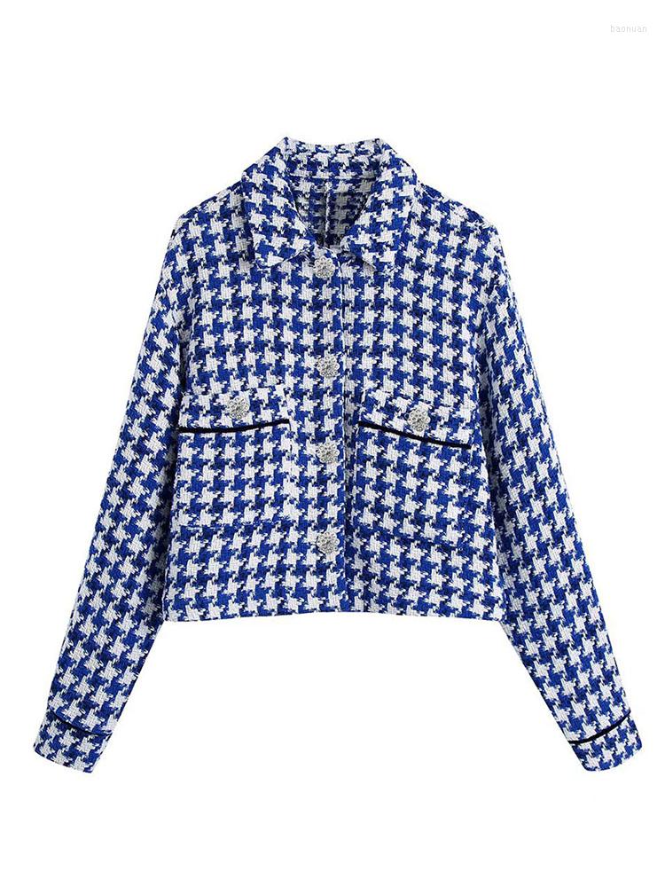 

Women's Jackets 2023 Women Fashion Jewelry Setting Textures Jacket Coat Vintage Long Sleeve Button-up Female Outerwear Chic Overshirt, Multi