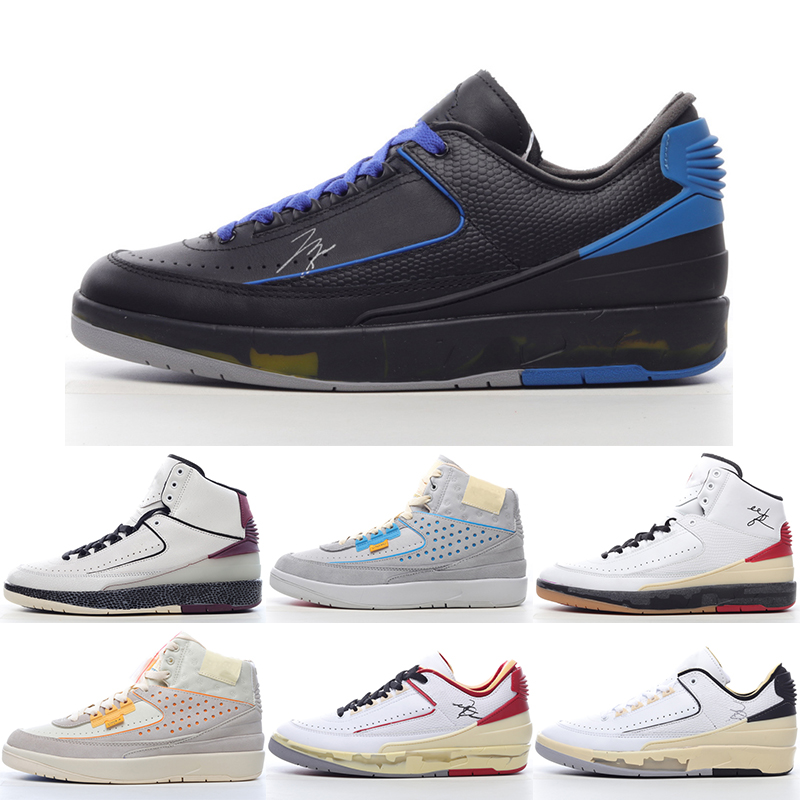 

2023 Jumpman 2 2s Basketball Shoes With Box Low Black Varsity Royal White Varsity Red Unions Grey Fog Rattan Infrared 23 Concord Mens Trrainers Sneakers 36-45 4569, 05