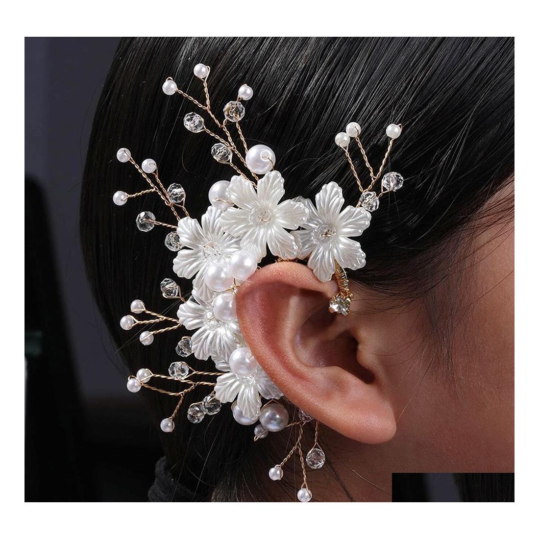

Ear Cuff Fashion Jewelry Handmade Flowers Earrings Earhook Sinlge Piece Hang Drop Delivery Dhgxp