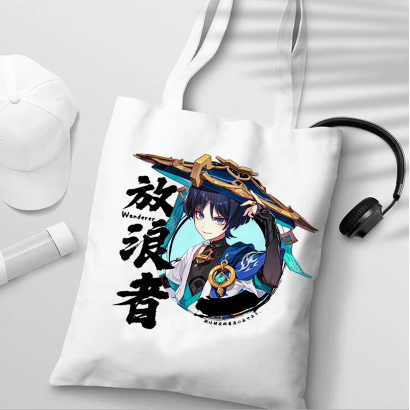 

Shopping Bags Genshin Impact Scaramouche Bag Eco Jute Tote Recycle Boodschappentas Bolsas Ecologicas Bolsa Compra Sacola, 21971