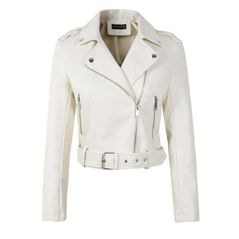 

Women' Leather & Faux Arrival Brand Winter Autumn Green Motorcycle Jackets Yellow Jacket Women Coat Slim PU LeatherWomen, Yll8828 black