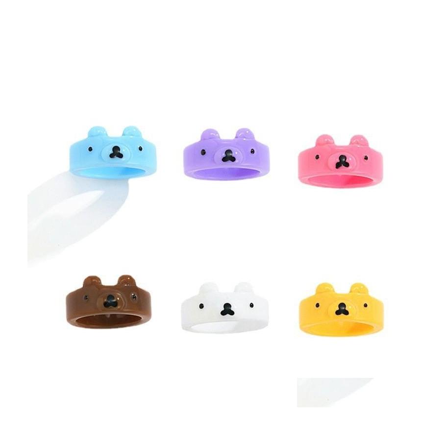 

Band Rings Cute Bear Frog Ring Polymer Clay Resin For Girls Animal Jewelry Women Summer Fashion Travel Gifts Drop Delivery Otpn8