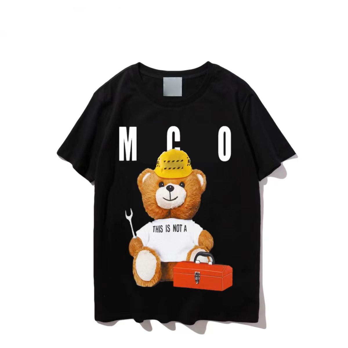 

Men's T Shirts Mosih Letter Brand Bear Print Short Sleeve Spring And Summer Fashion High Quality