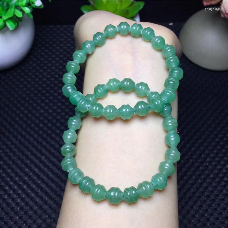 

Strand Natural Fashion Green Aventurine Bracelets Men Women Beads Girls Single Circle Crystal Couple