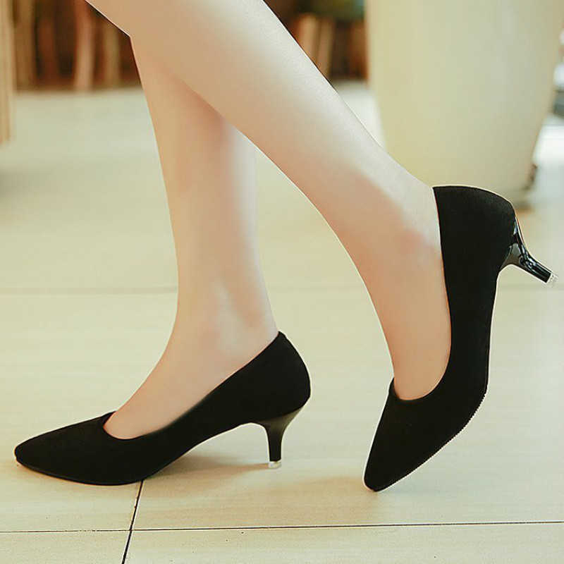 

Dress Shoes Women Pumps High Heels Office Shoes Black Leather Pointed Toe Sexy Stilettos Shoes Woman Wedding Party Shoes Ladies Plus Size G230203, Bright black