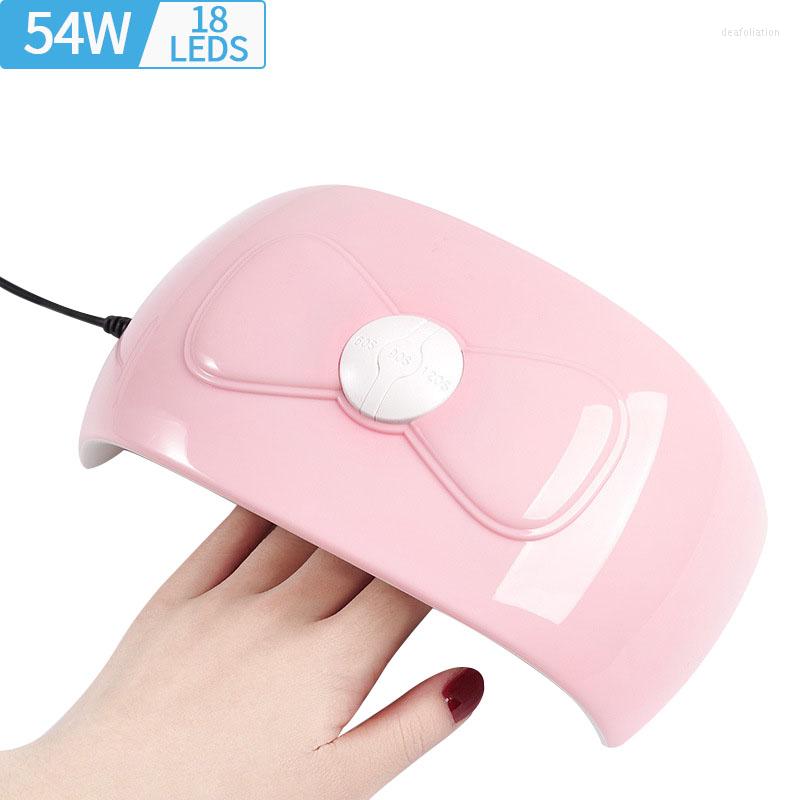 

Nail Dryers LINMANDA Bowknot 18 UV LEDs Gel Polish Dryer Lamp 54W Potherapy Machine Professional Manicure Tool Salon Equipment, X2