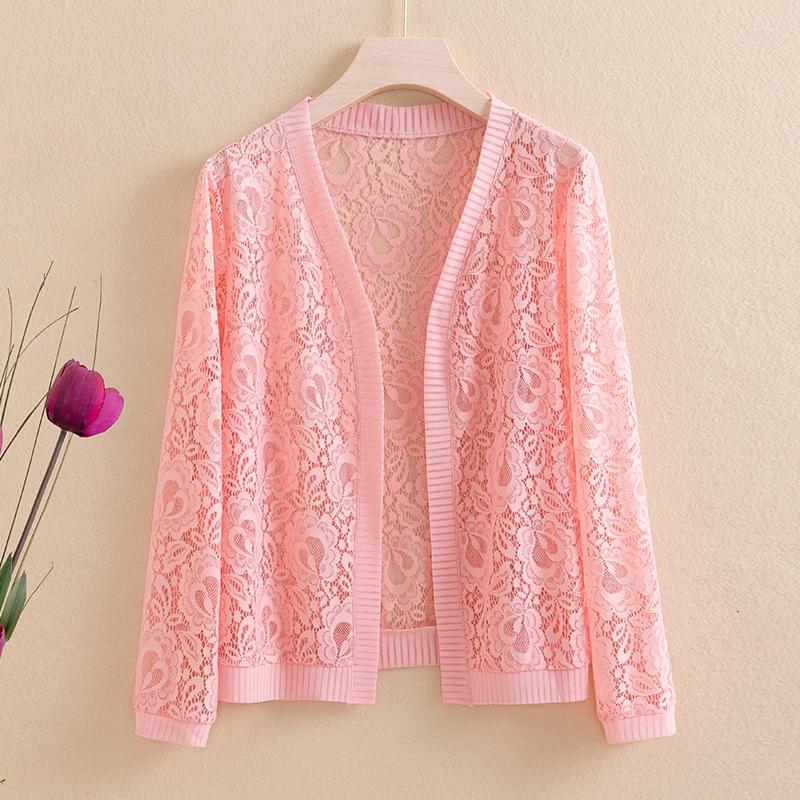 

Women's Jackets Large Size Women Clothes Fashion Long Sleeve Lace Shawl Sunscreen 2023 Summer Ladies Versatile Thin Korean
