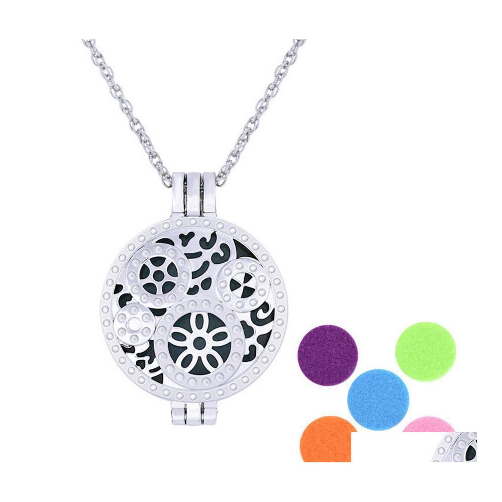 

Pendant Necklaces Aroma Jewelry Locket Necklace Stainless Steel Magnetic Butterfly Diffuser Randomly With Felt Pads Nanashop Drop De Dhypc