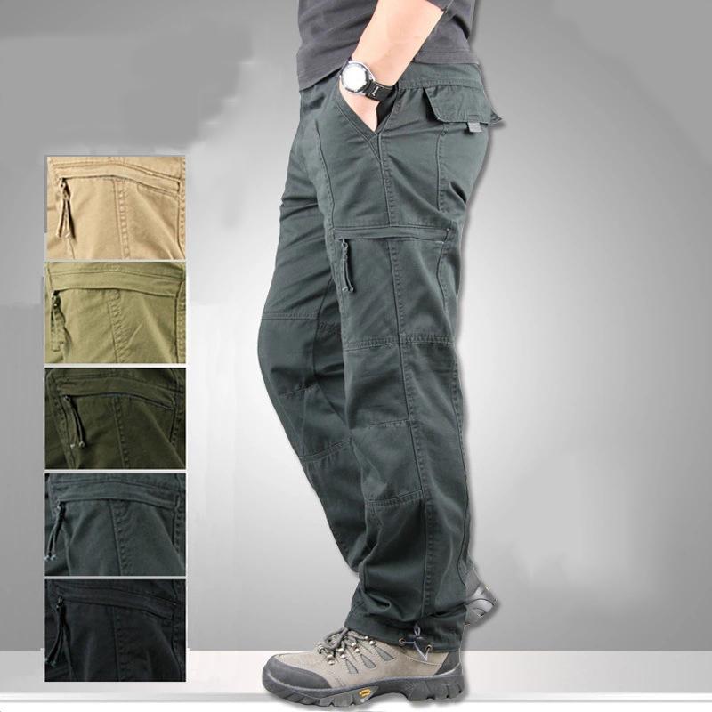 

Men's Pants Classic Casual Cargo Pant Quick Dry Army Multi-pocket Tactical Stretch Straight-leg City Trousers, Black