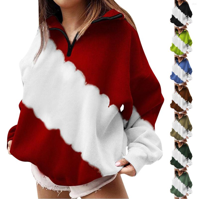 

Women' Hoodies Womens Fall Fashion Oversized Sweatshirts Color Blocking Quarter Zip Long Sleeves Pullover Tops Teen Girls Aesthetic Clothes, Black