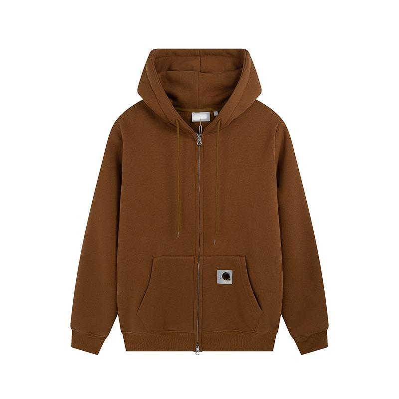 

Designer sweatshirt men women cardigan hooded coat couple loose zipper jacket plush mountaineering sports hoodie, Snow mountain brown